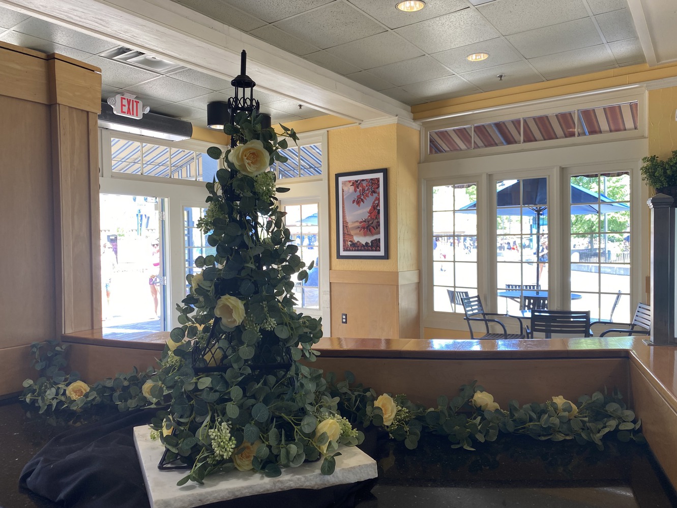 This is the interior of the French Corner shoppe.