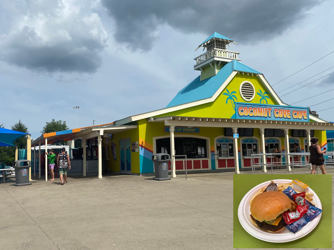 This is the Coconut Cove Cafe food stand.
