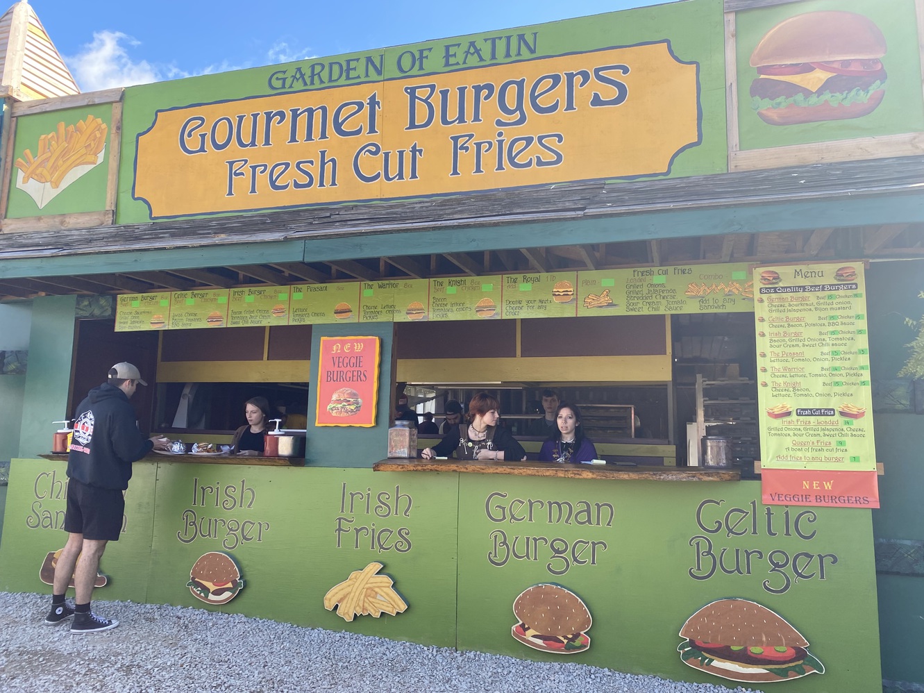 The Garden of Eatin hamburger stand.