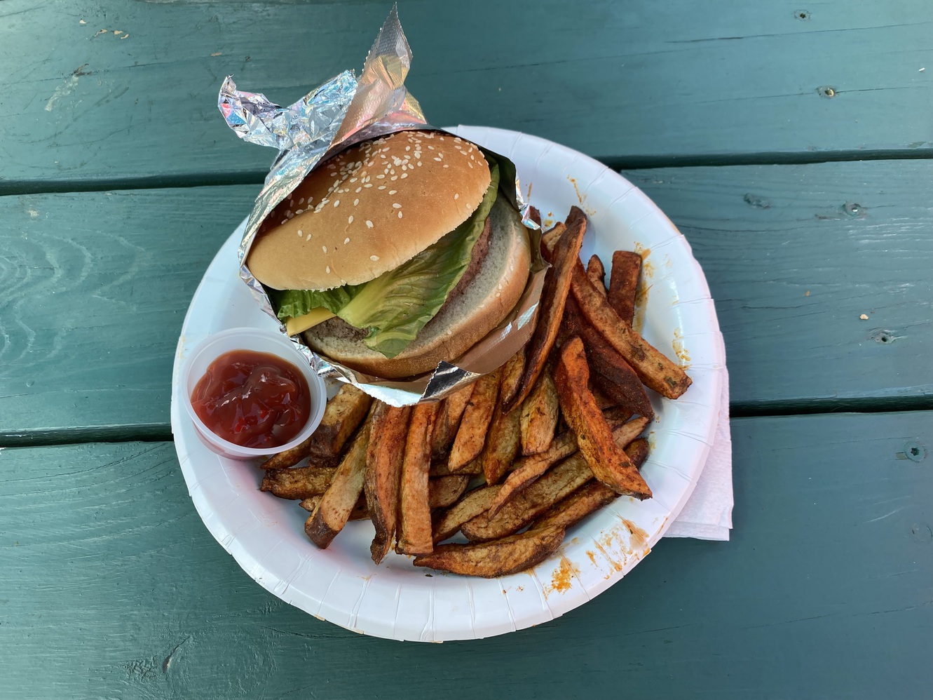 This is the Knight-themed burger plus fries.