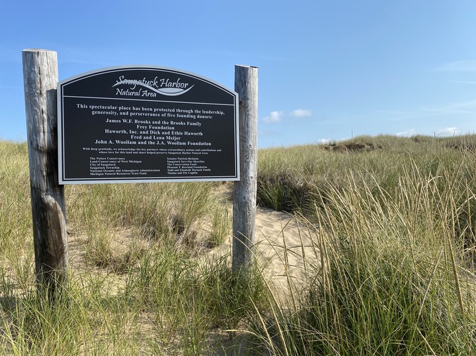 The Saugatuck Harbor Natural Area is beautiful.