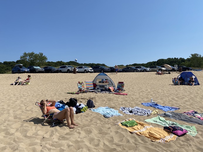 Most folks just enjoy the sunbathing.