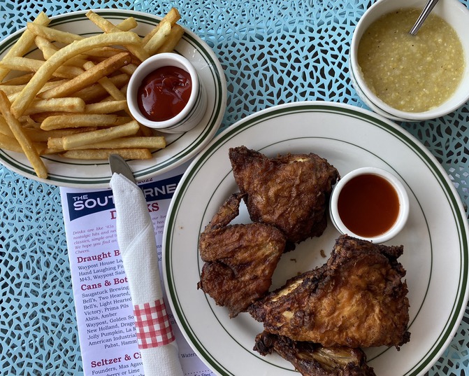 What a beautiful plate of fried chicken.